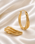 Seraphina Luxe Sculpted Gold Hoops