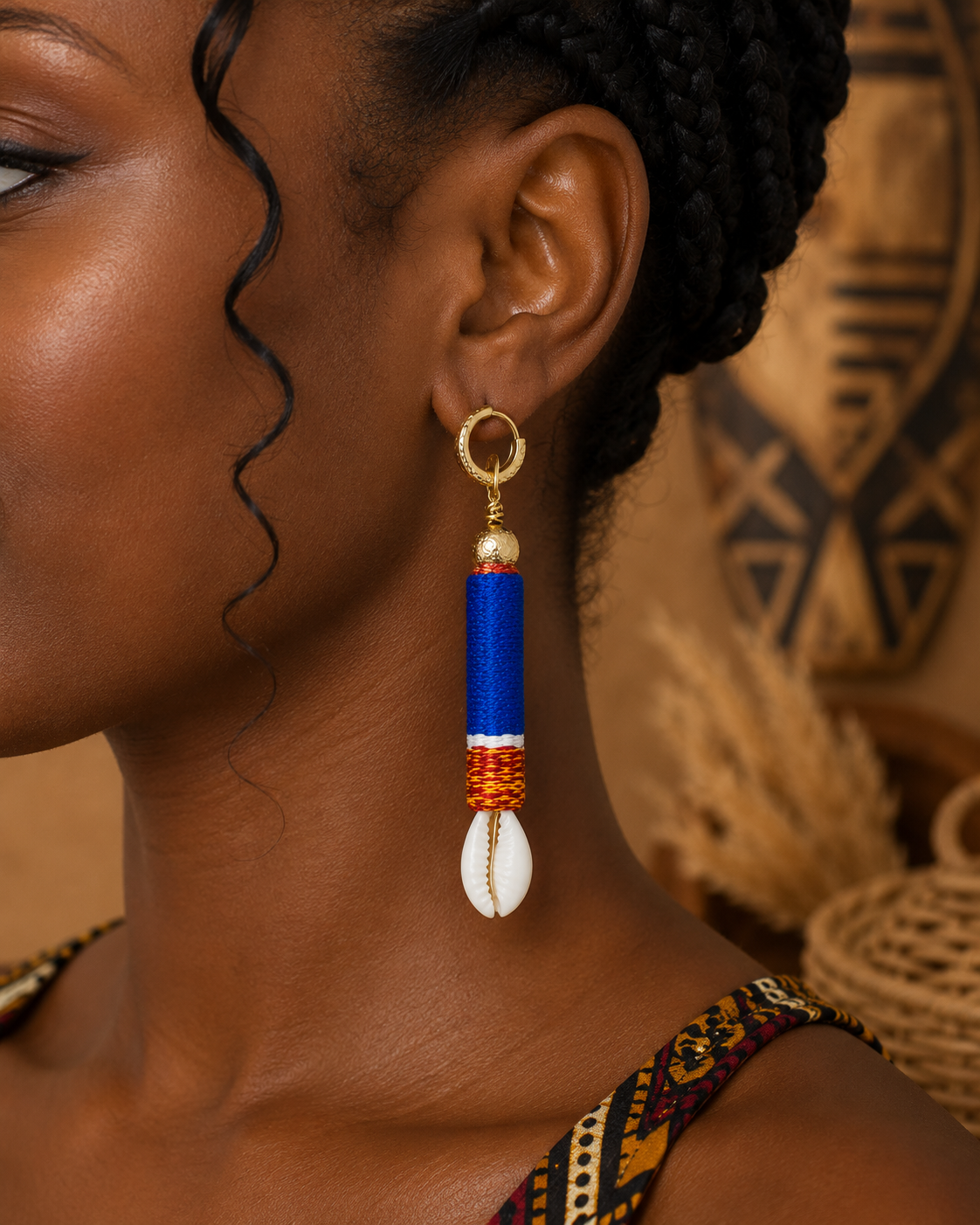 Royal Heritage Cowrie Drop Earrings