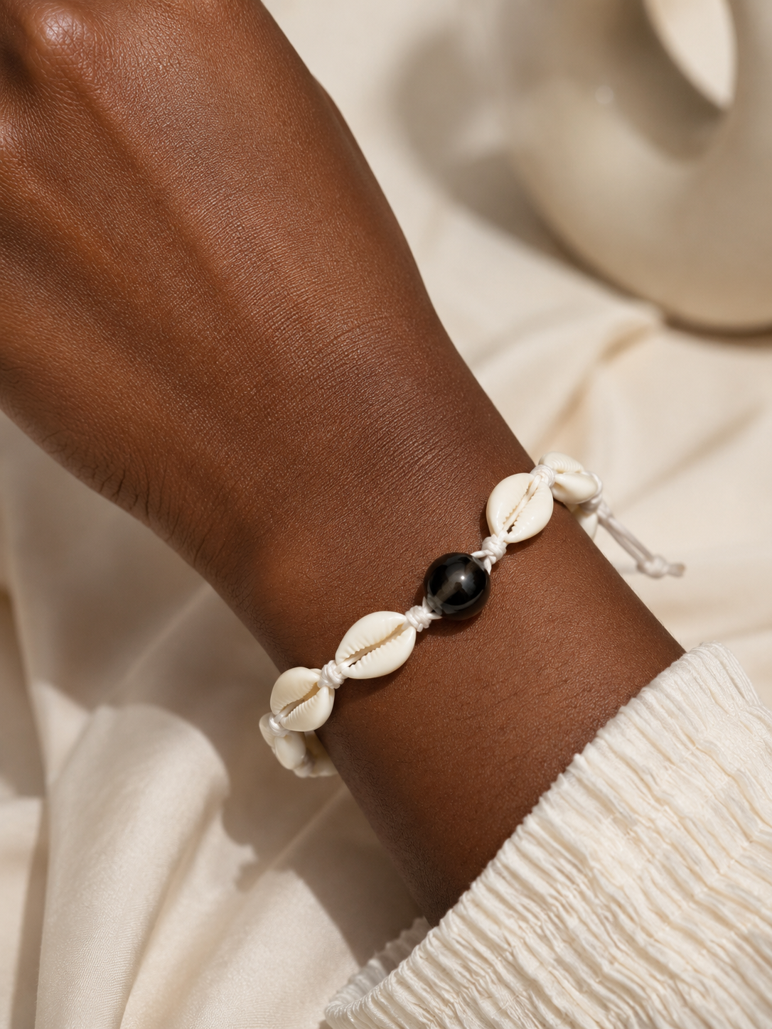Cocoa Cowrie Shell Bracelet