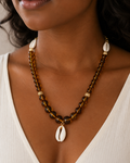 Grace Gems Adwoa Gemstone Cowrie Necklace