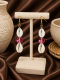 Grace Gems Akosua Cowrie Bloom Earrings