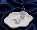 Daisy Bloom Silver Drop Earrings