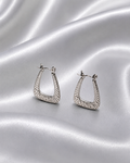 Selene Textured Silver Hoops