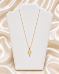 Golden Key Symbol Pendant Necklace