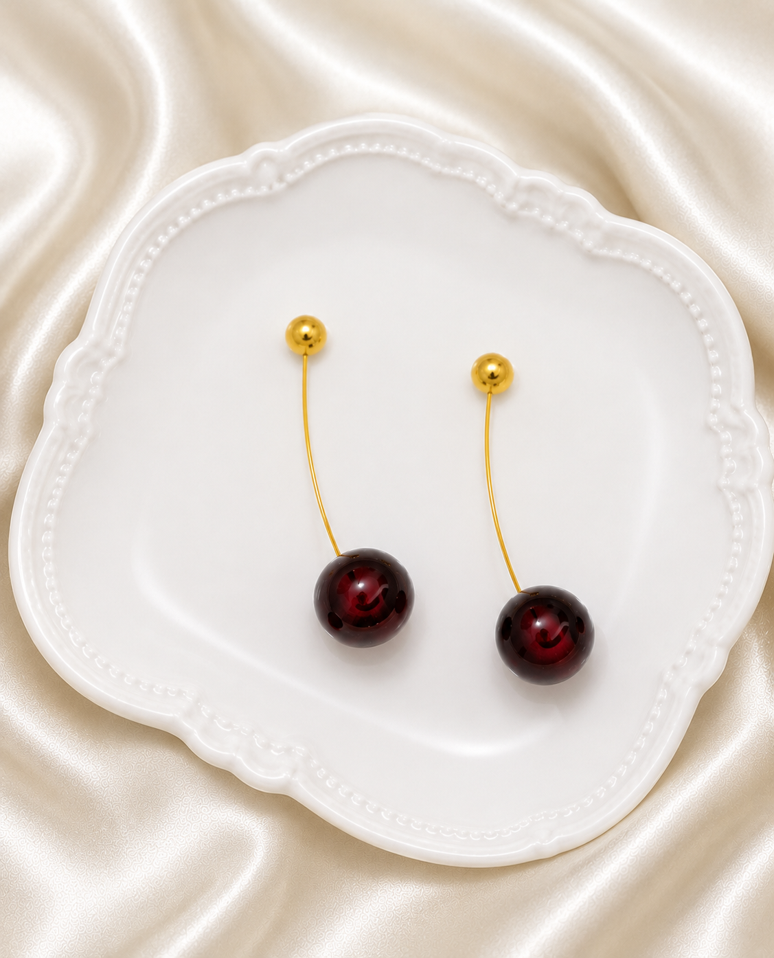 The Cherry Luxe Drop Earrings