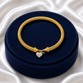 Golden Twist Heart Bangle