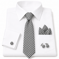 Midnight Grid Elegance Tie & Cufflink Set