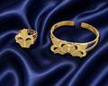 Royal Fleur Copper Bracelet & Ring Set