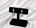 Silver tone Sphere Drop Earrings
